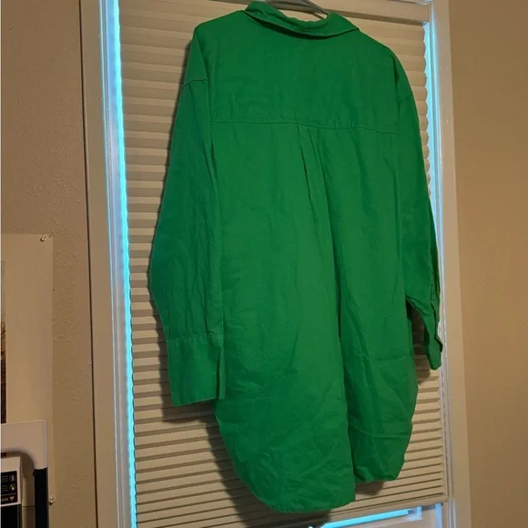 H&M Oversized Linen Button-Up Shirt Women’s Size M - Picture 9 of 10